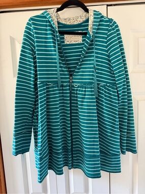 evy's tree Striped Zip Hoodie